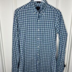 Mens J. Crew Classic Slim Fit Preppy‎ Plaid Button Down Shirt Size Small